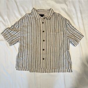Sanctuary Striped Button-Up Shirt - Size XL